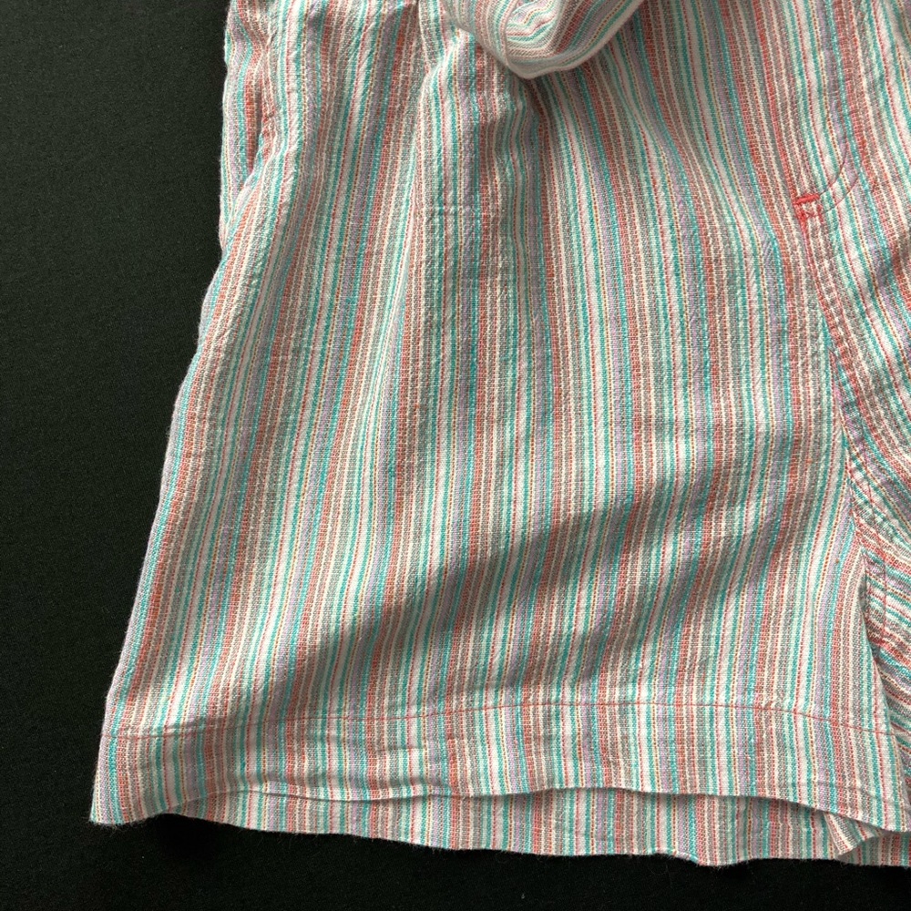 American Eagle high waist multi colored striped paperbag shorts… - Picture 3 of 11